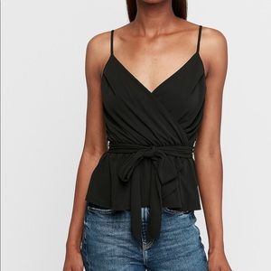Pleated Wrap Front Peplum Cali